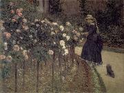 Gustave Caillebotte Roses-The Garden in Petit-Gennevilliers oil painting